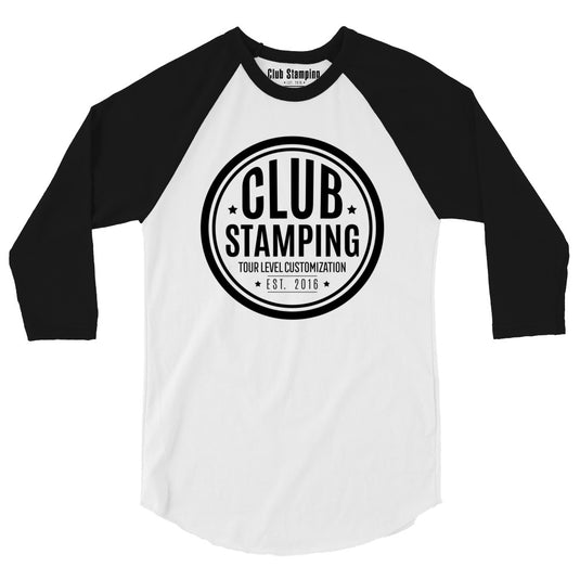 Club Stamping 3/4 sleeve raglan shirt