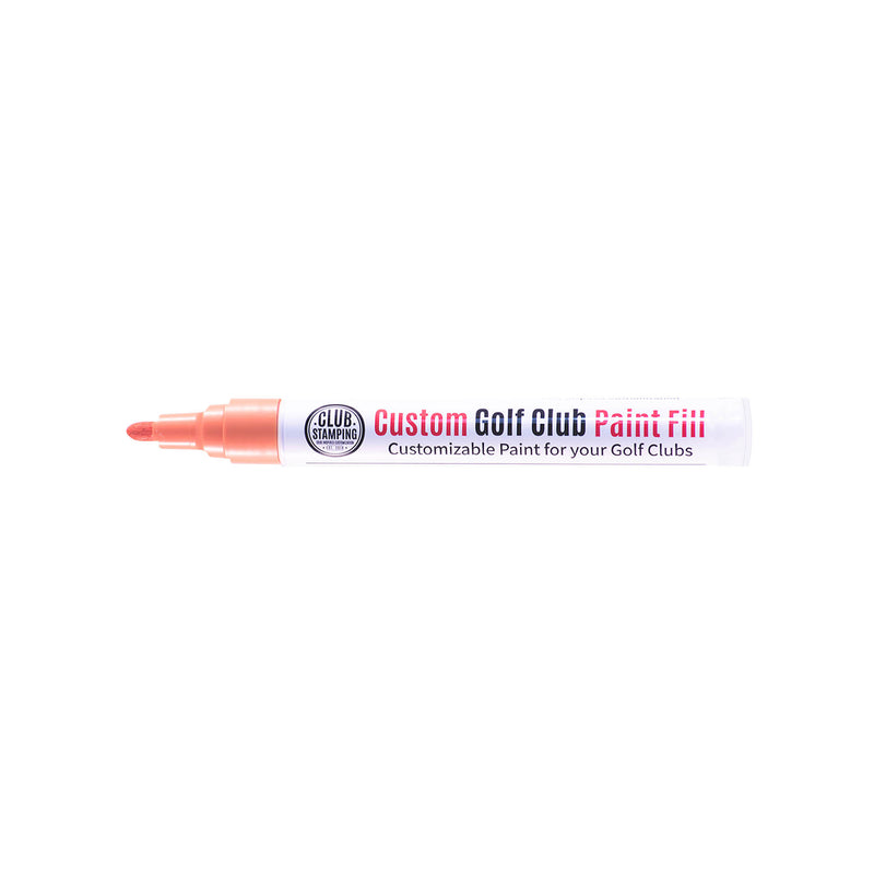 Load image into Gallery viewer, Club Stamping Orange Golf Club Paint Fill for Wedge Personalization From The Side
