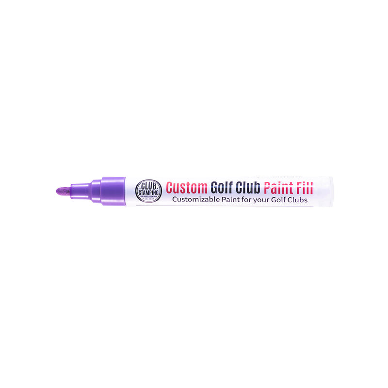 Load image into Gallery viewer, Club Stamping Neon Purple Golf Club Paint Fill for Wedge Personalization From The Side
