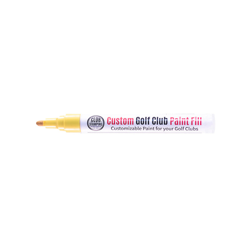 Load image into Gallery viewer, Club Stamping Yellow Golf Club Paint Fill for Wedge Personalization From The Side
